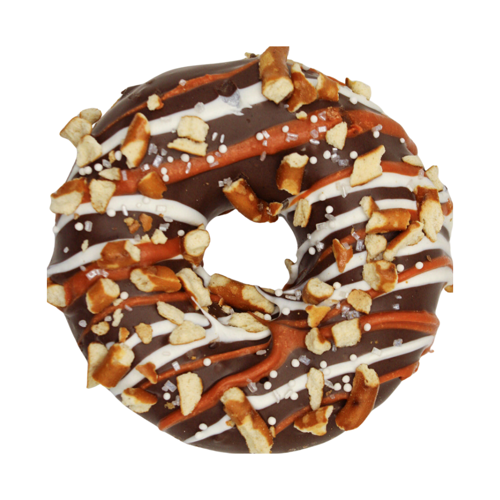 Carob-Covered Pretzel-Topped Donut