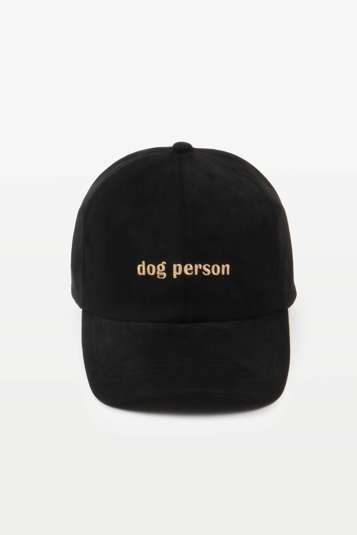 DOG PERSON Embroidery in Suede Fall Winter Baseball Cap