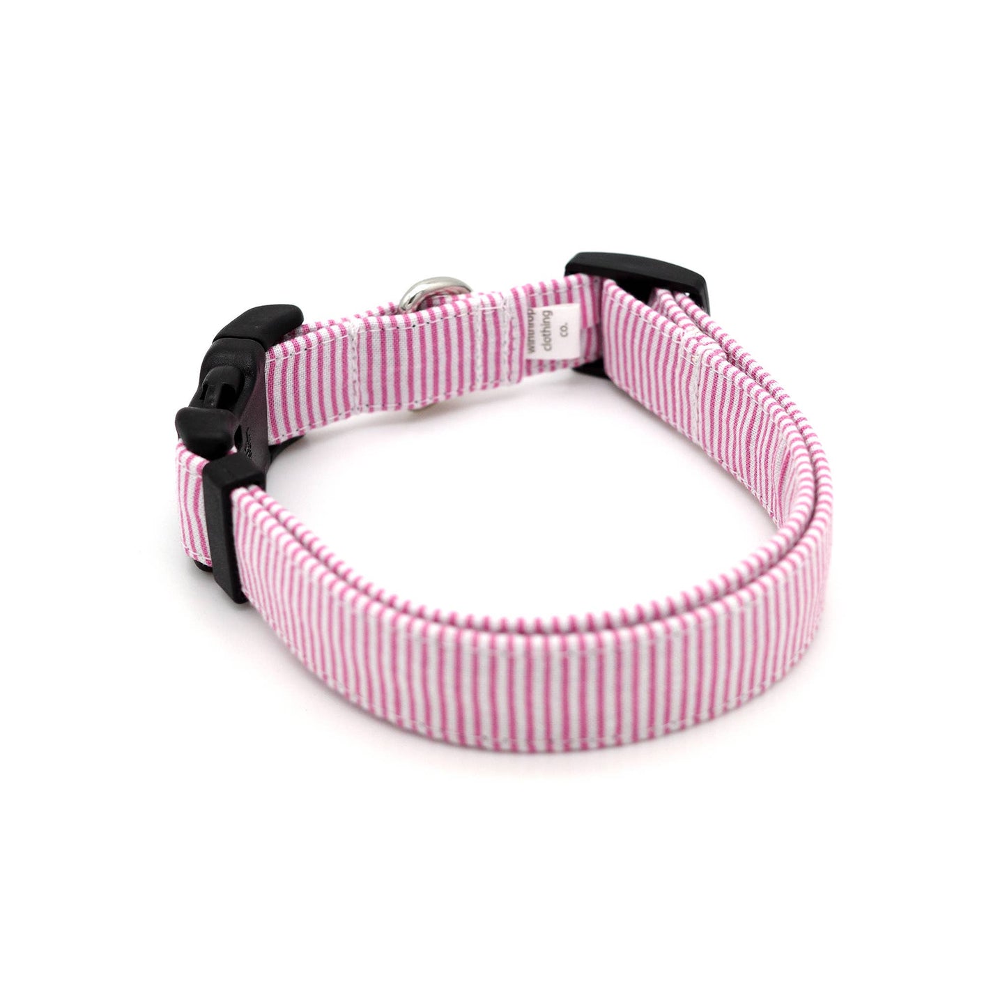Pink Pinstripe Dog Collar