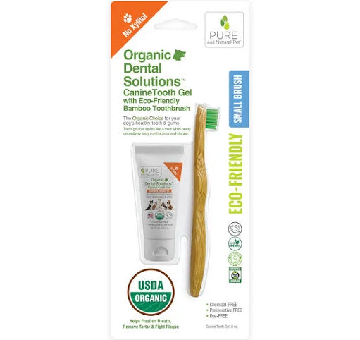 PURE & NATURAL PET DOG DENTAL ORGANIC DENTAL KIT SMALL BRUSH