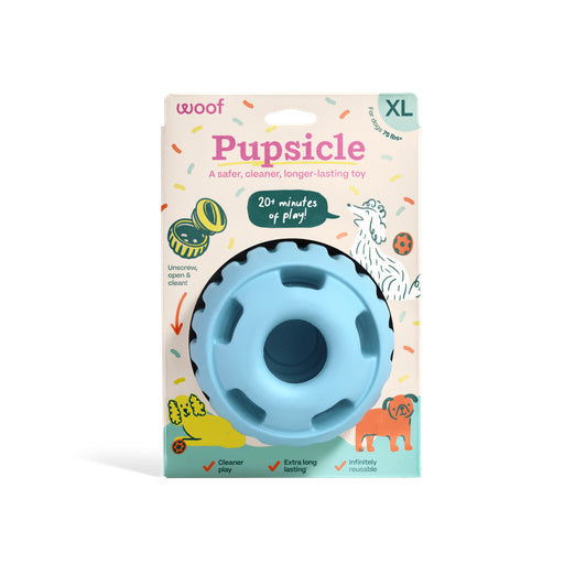 Woof Dog Toy Pupsicle Birthday Blue XLarge