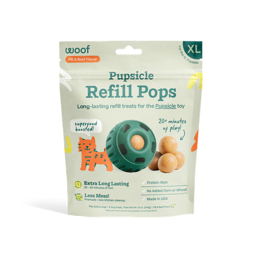 Woof Dog Treat Beef Pops XL 12 oz
