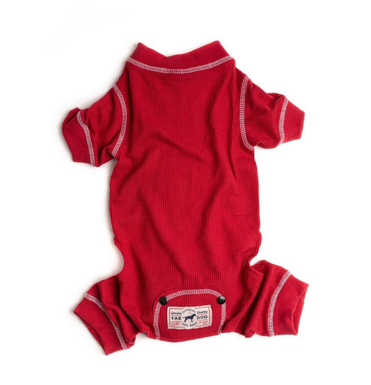 Red Thermal Dog Pajamas