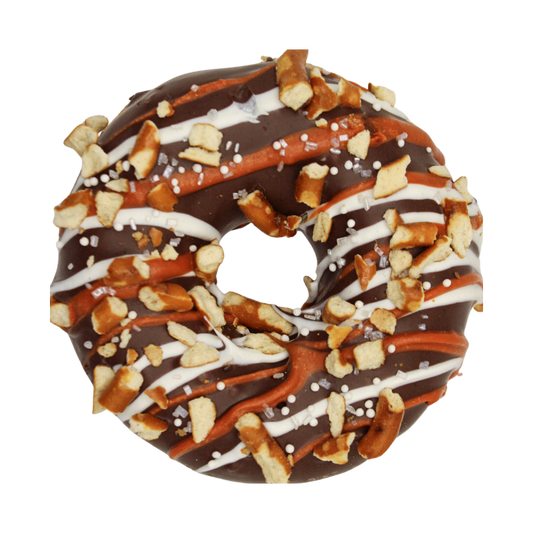 Carob-Covered Pretzel-Topped Donut