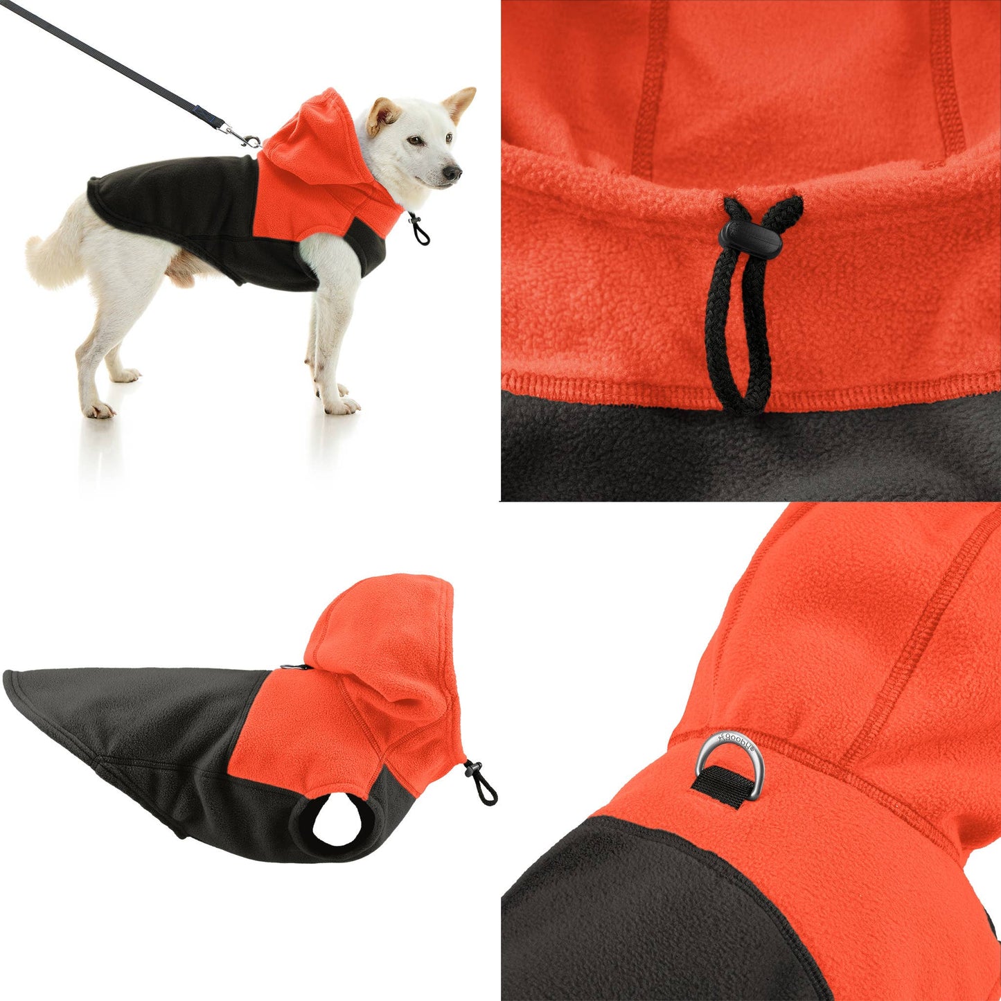 Gooby - Fleece Vest Hoodie Two Tone