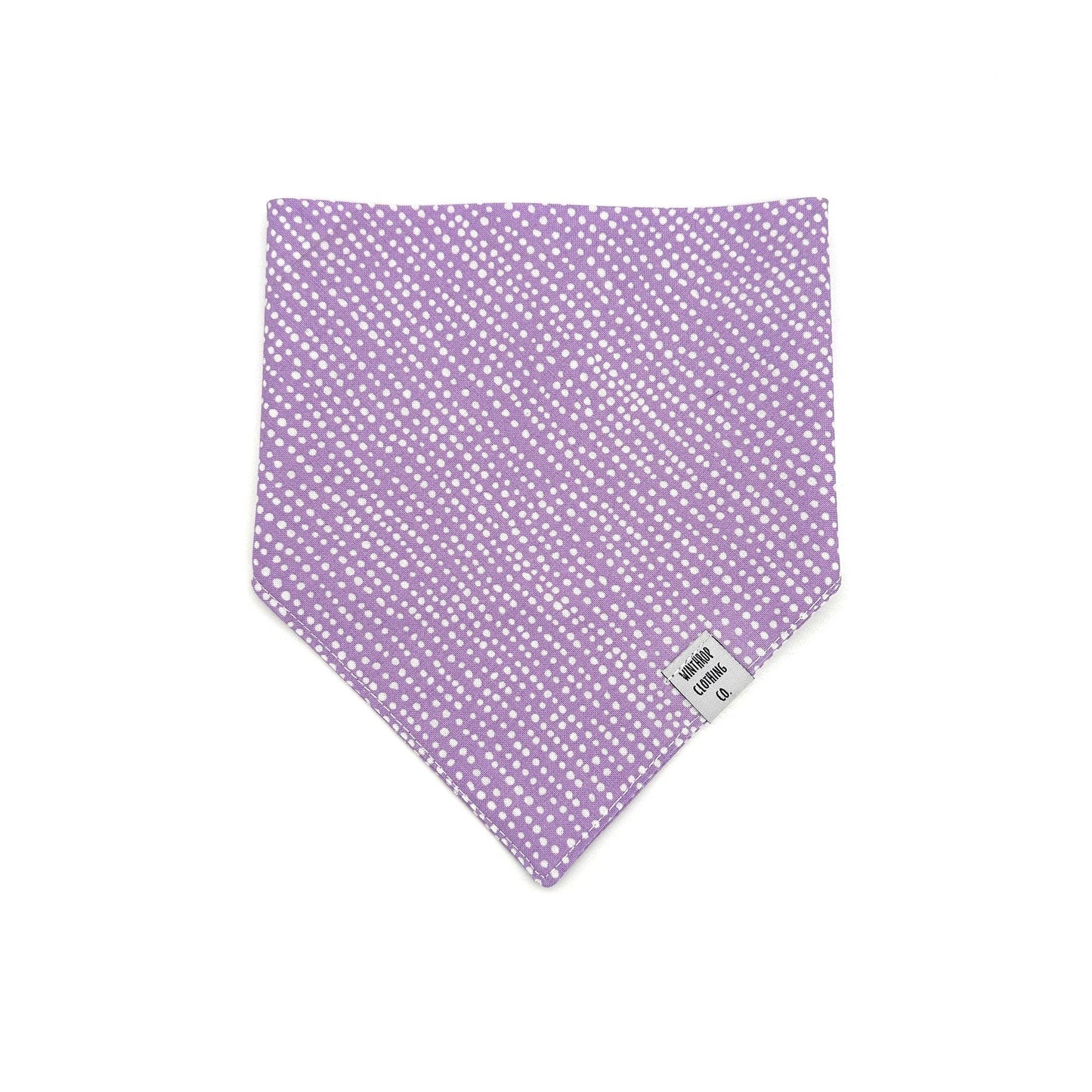 Purple Polka Dot Dog Bandana
