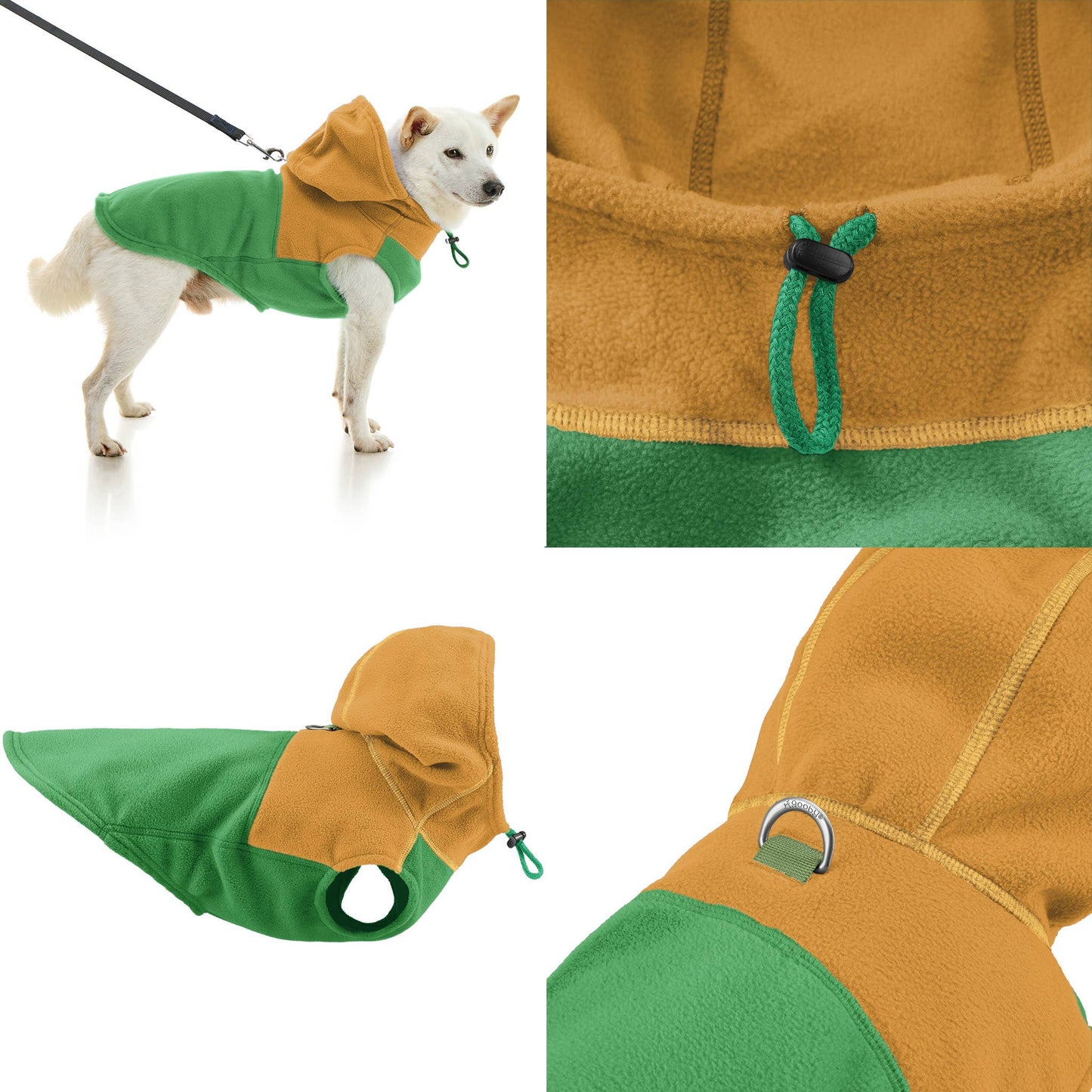 Gooby - Fleece Vest Hoodie Two Tone
