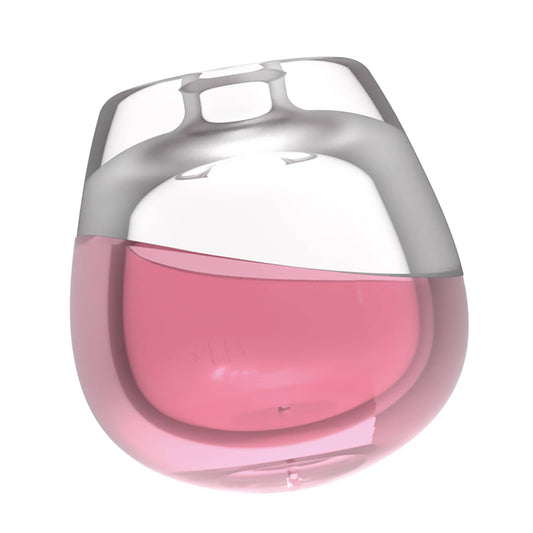 BARK Super Chewer Valentine's Tipsy Rosé Rubber Wine Dog Toy