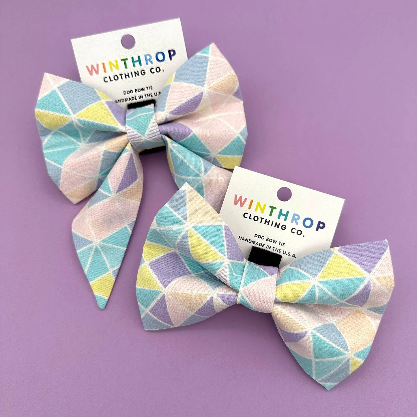 Pastel Easter Sailor Dog Bow