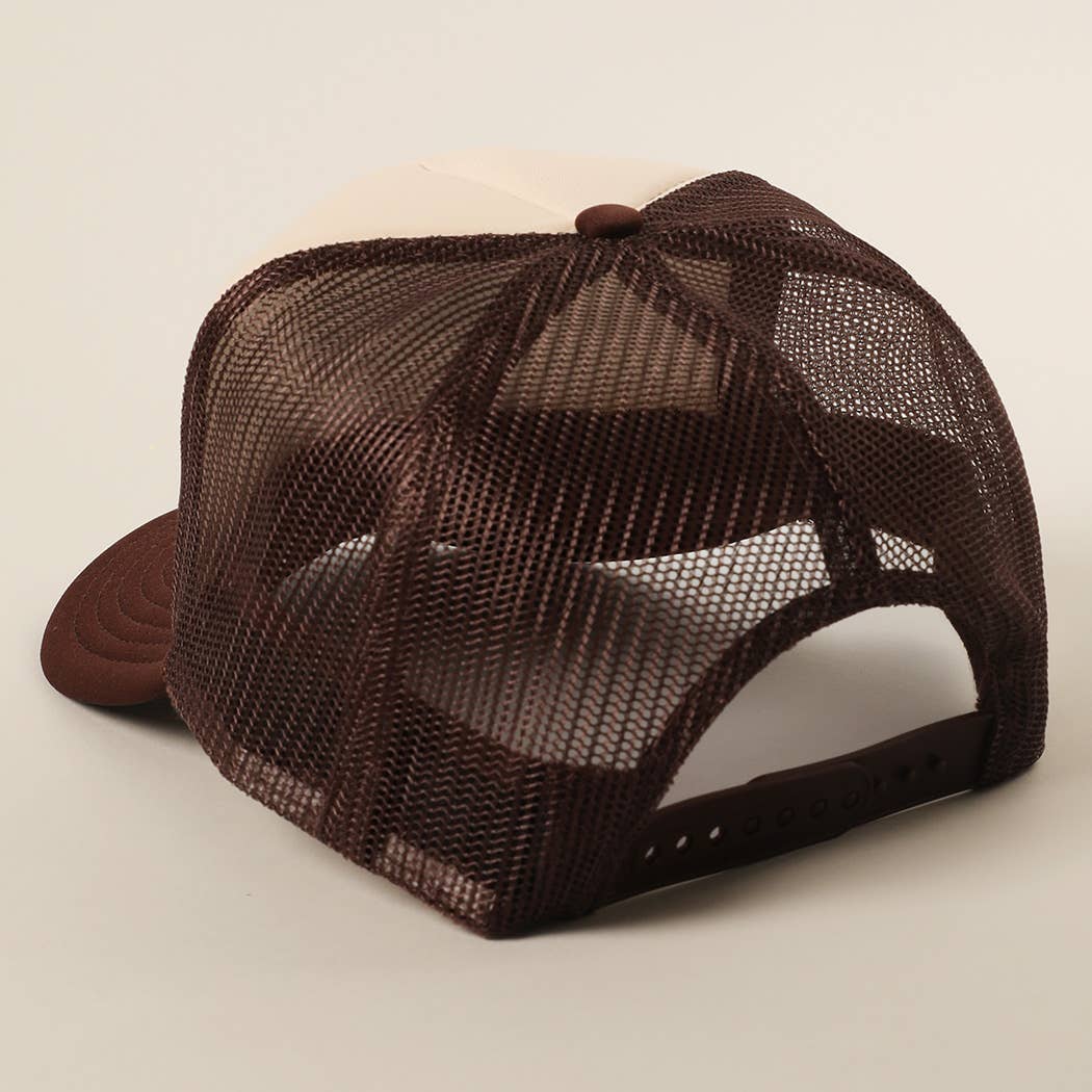 Dog Mom Letter Logo Printed Foam Mesh Back Cap