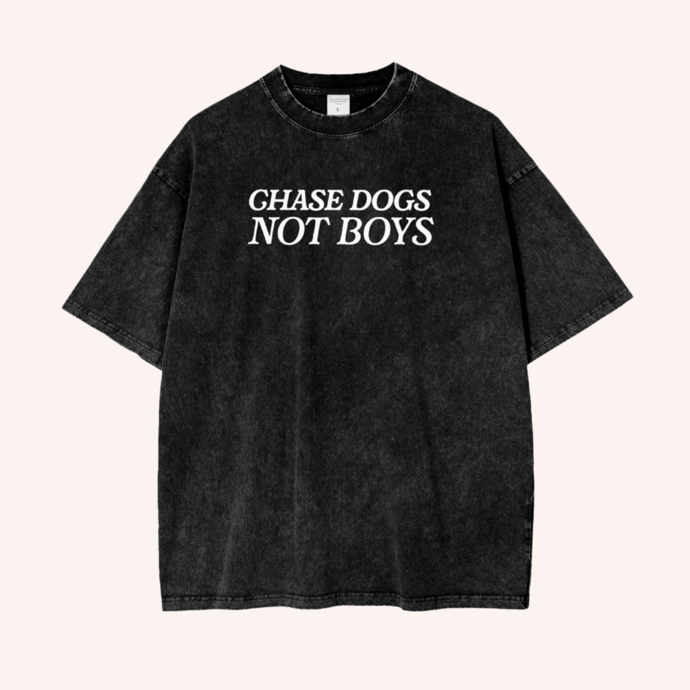 Chase Dogs Not Boys Tee - Oversized T-Shirt Green and Black