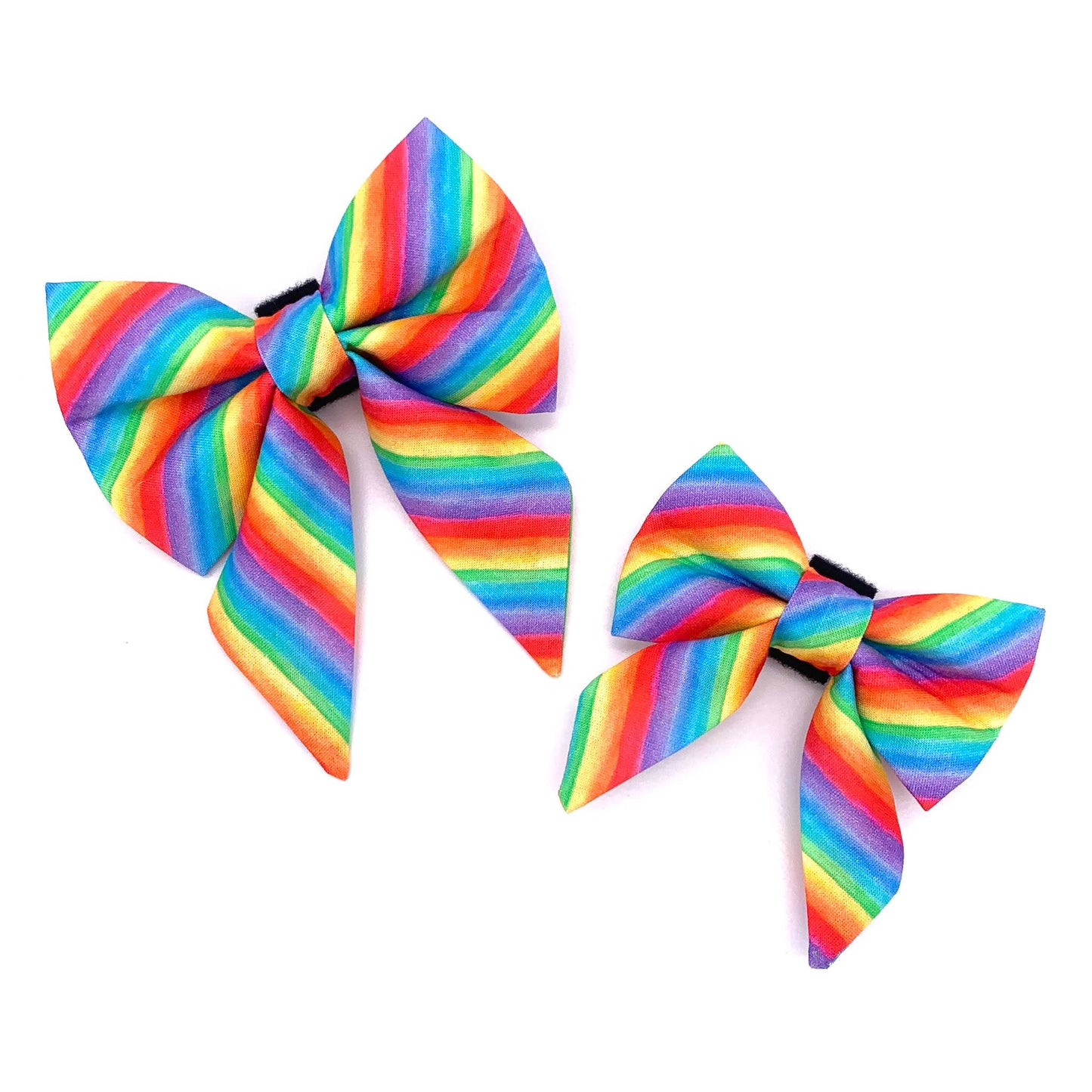 Rainbow Sailor Dog Bow