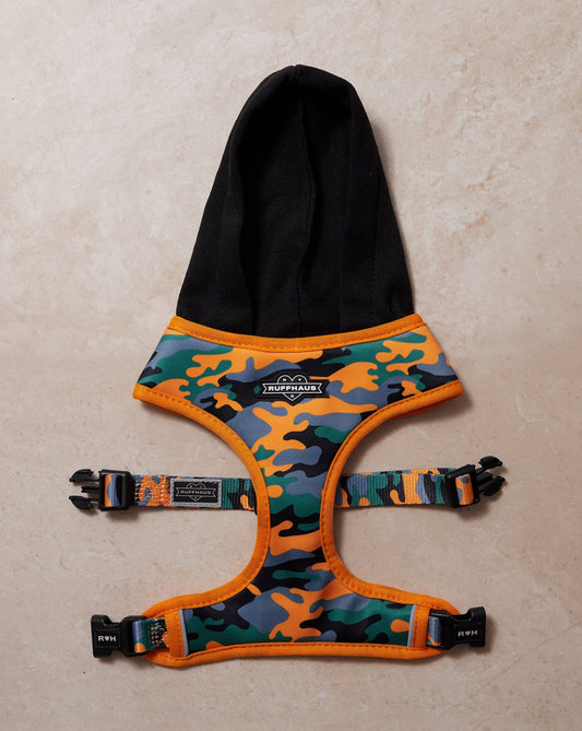 Ruff Huas - Camo QT Orange Hoodie Harness