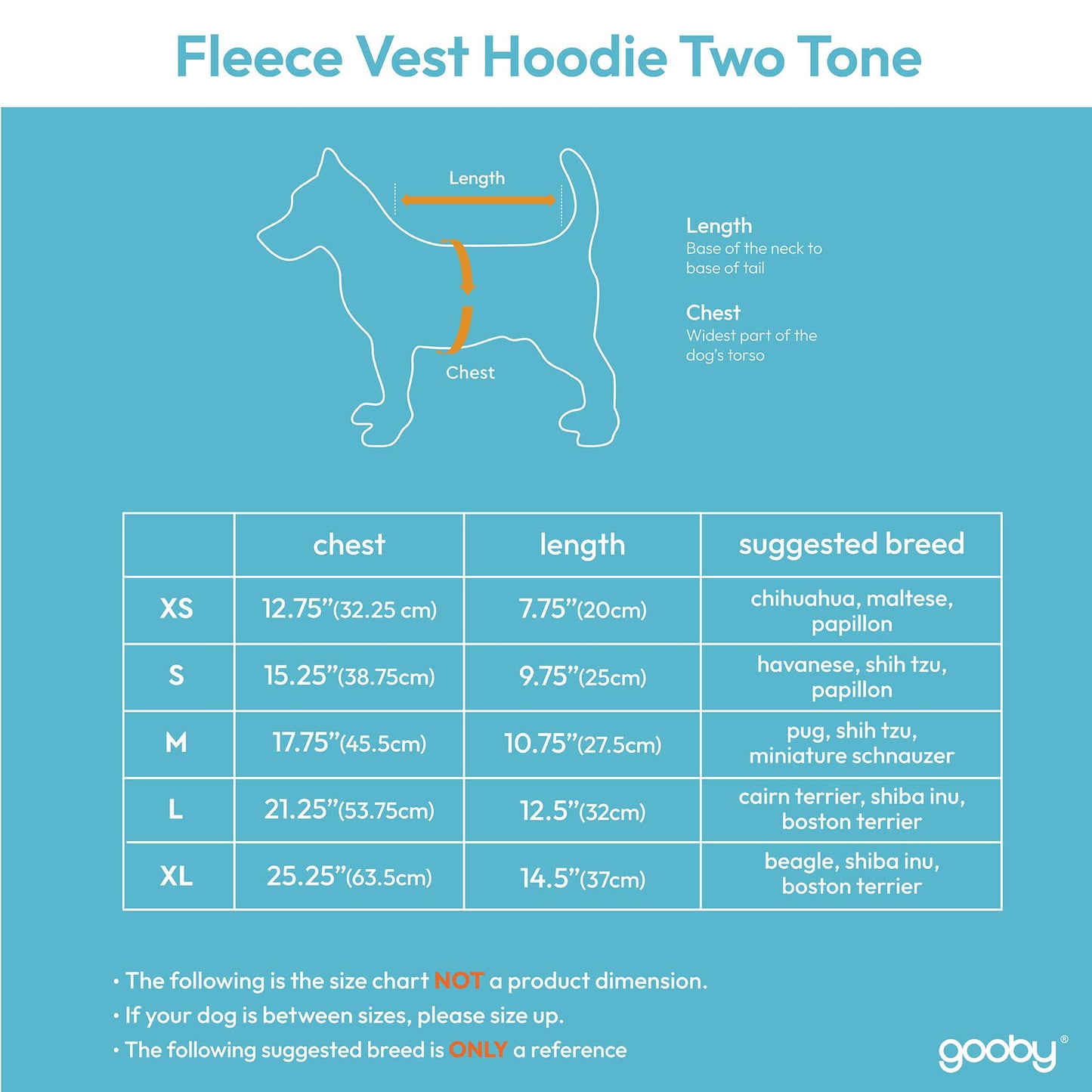 Gooby - Fleece Vest Hoodie Two Tone