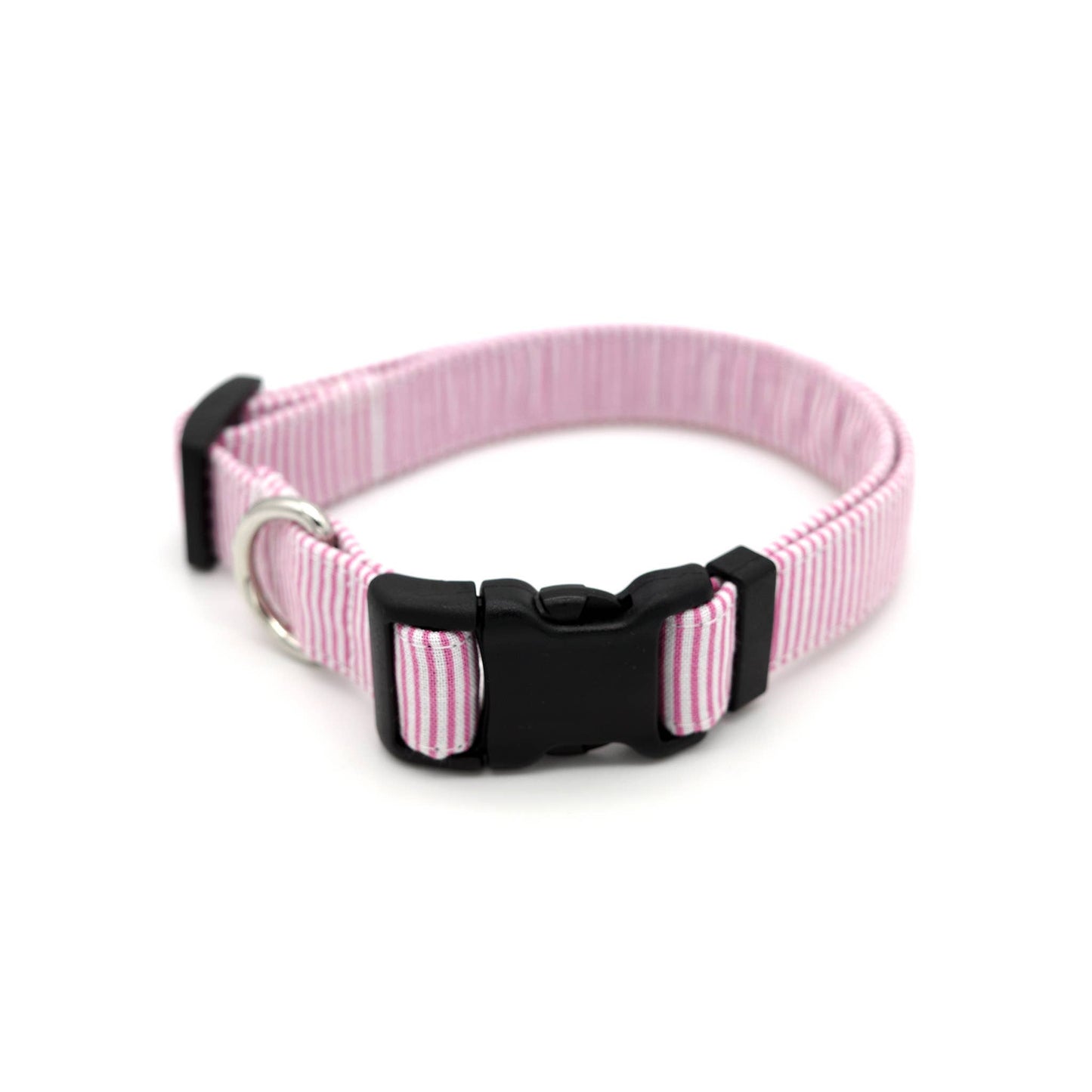 Pink Pinstripe Dog Collar