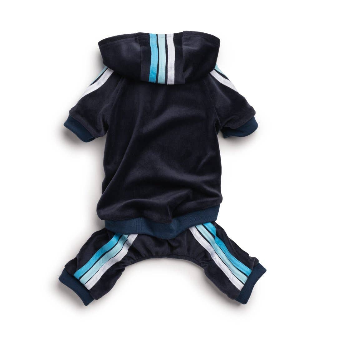 Navy Velour Dog Jogger