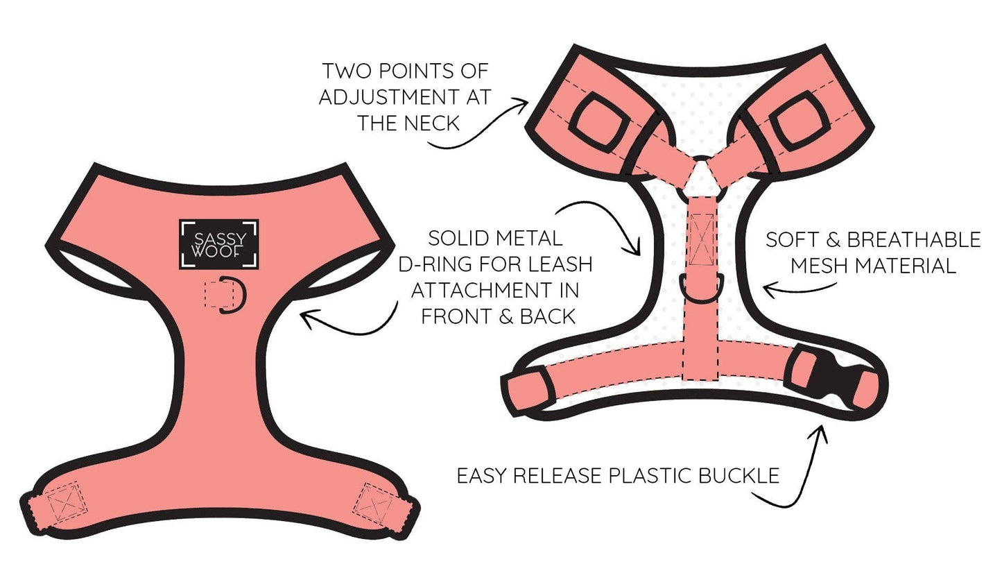 Dog Adjustable Harness - Mush Love (Spring)