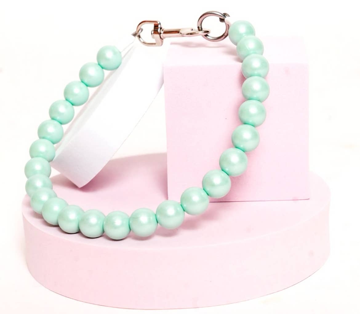 Opal Mint | Beaded Dog Collar