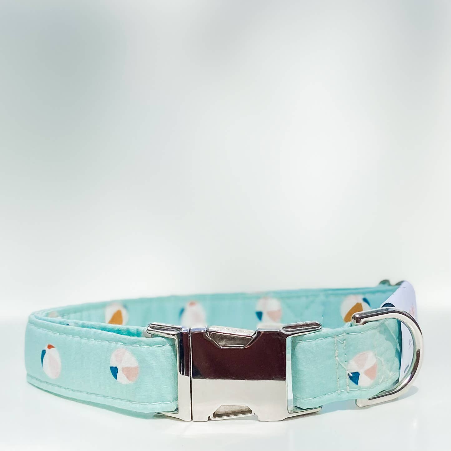 Beach balls summer aqua dog collar metal buckle