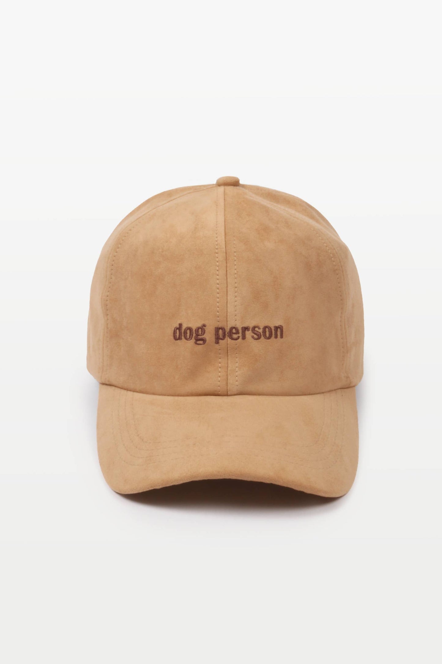 DOG PERSON Embroidery in Suede Fall Winter Baseball Cap
