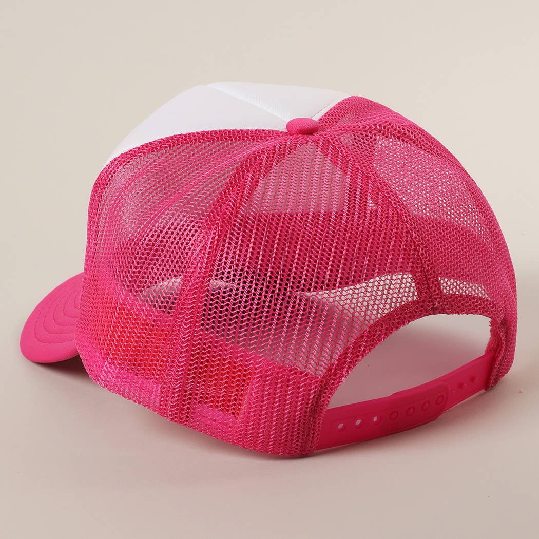 Dog Mom Letter Logo Printed Foam Mesh Back Cap