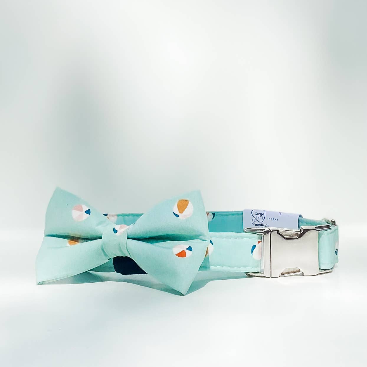 Beach balls summer aqua dog collar metal buckle