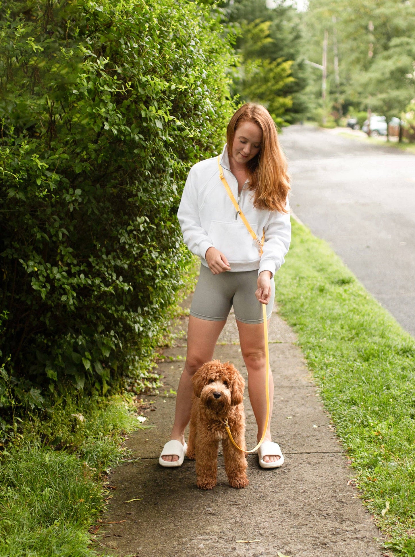 Yellow 4-in-1 Convertible Hands Free Cloud Dog Leash