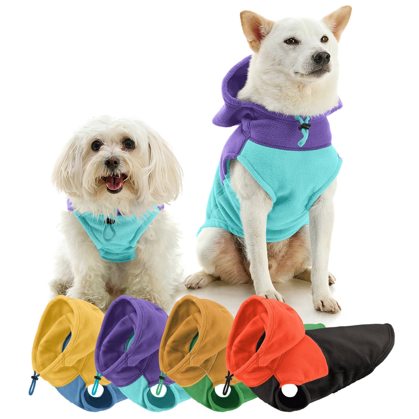 Gooby - Fleece Vest Hoodie Two Tone