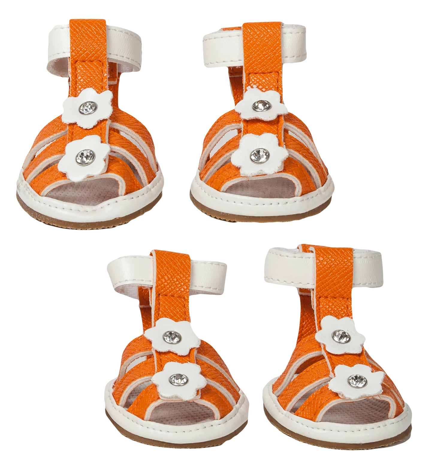 Buckle-Supportive Pvc Waterproof Pet Sandals Shoes -Set Of 4