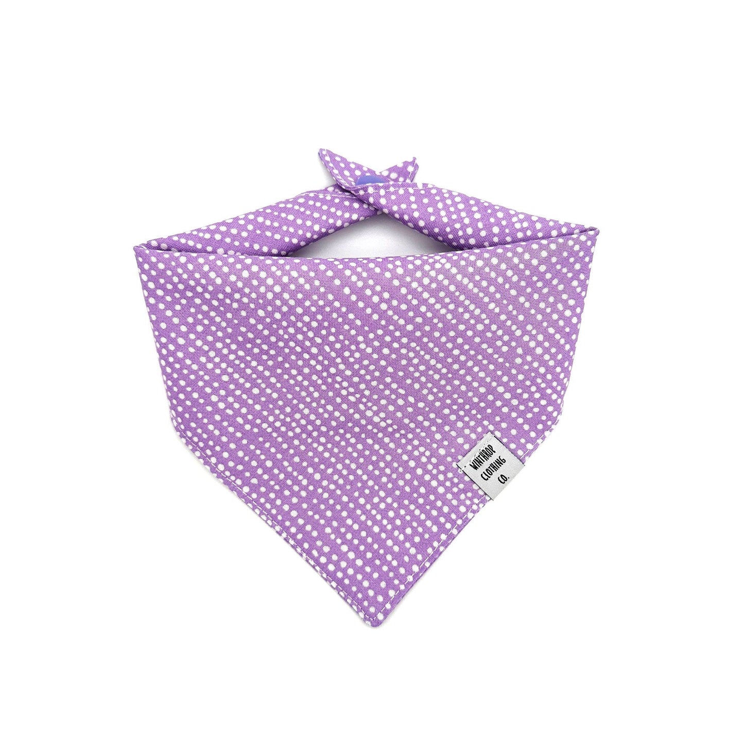 Purple Polka Dot Dog Bandana