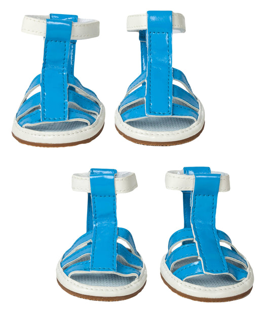 Buckle-Supportive Pvc Waterproof Pet Sandals Shoes -Set Of 4