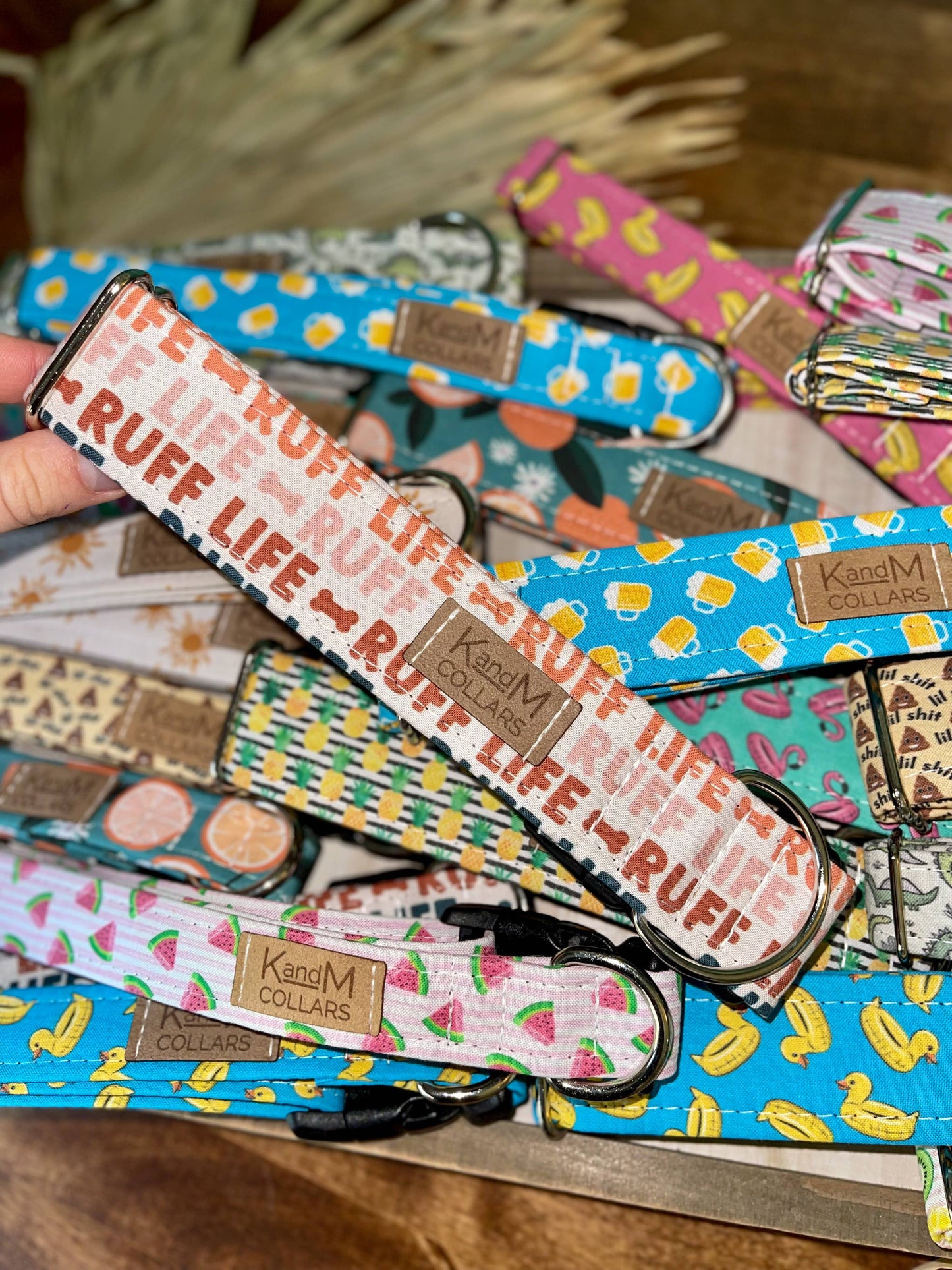 Ruff Life Dog Collar, Pet Accessory, K and M Collars, Summer