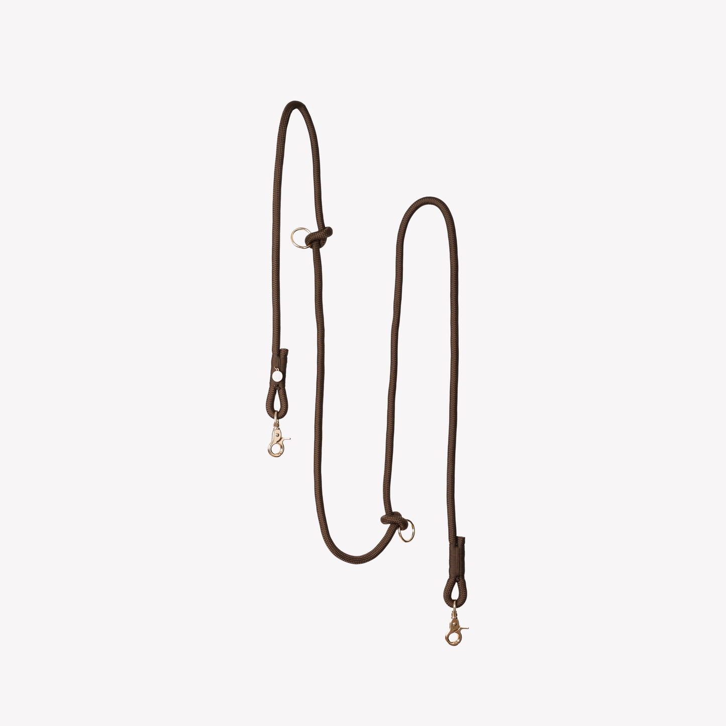'Brown' - Hands Free Dog Braided Rope Leash