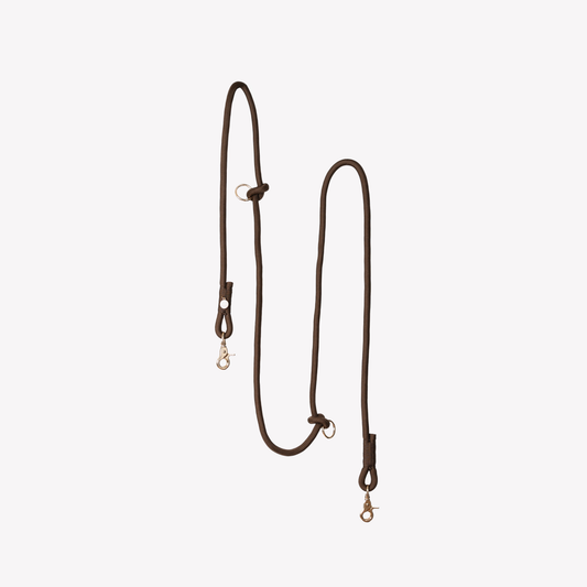 'Brown' - Hands Free Dog Braided Rope Leash