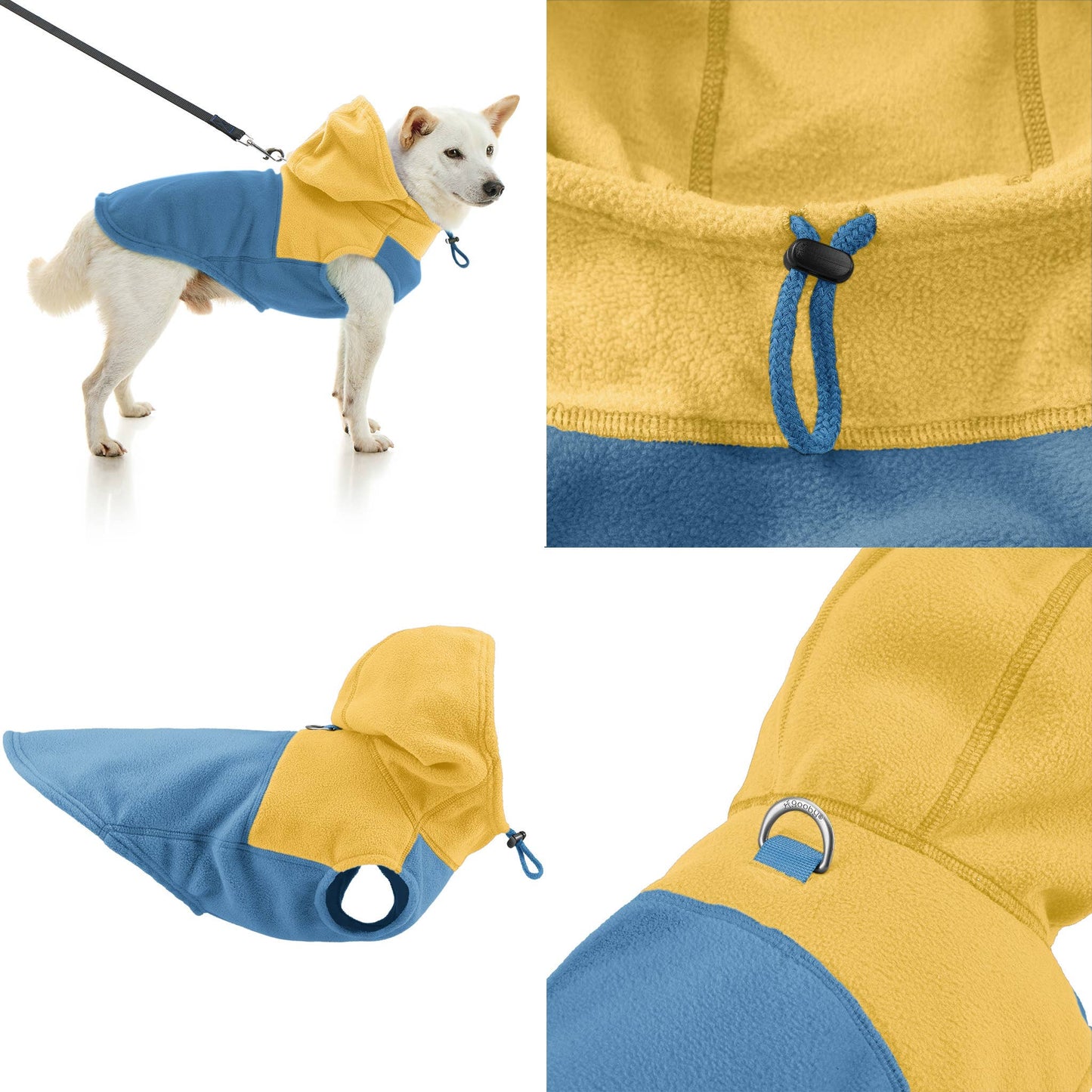 Gooby - Fleece Vest Hoodie Two Tone