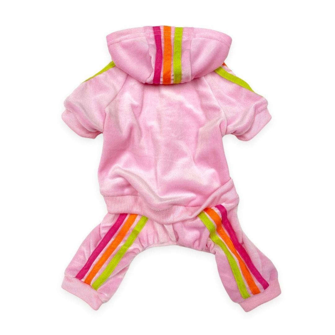 Pink Velour Dog Jogger
