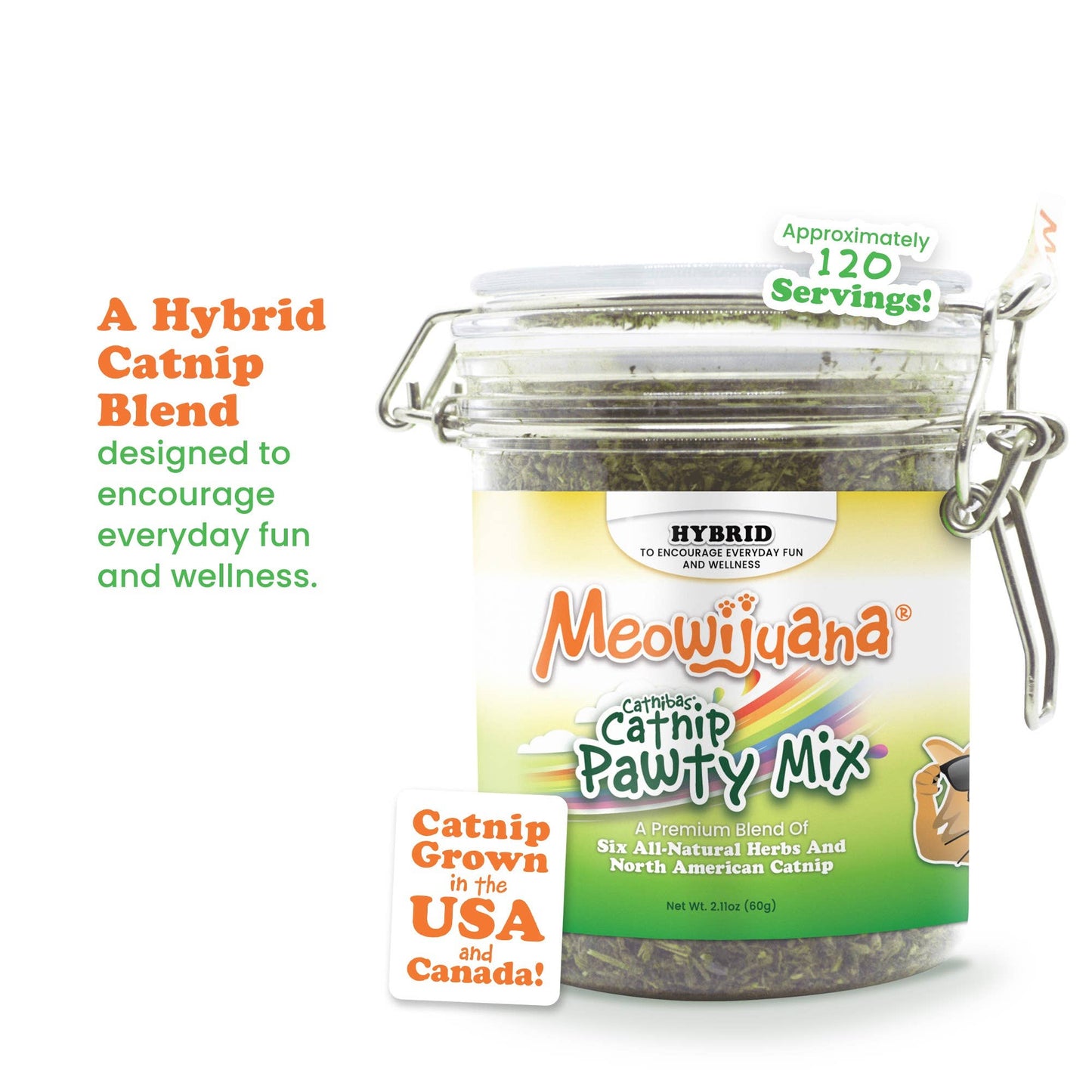 Meowijuana Jar of Pawty Mix