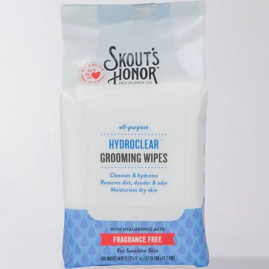 Skout's Honor Hydro-clear Grooming Wipes - Fragrance-free