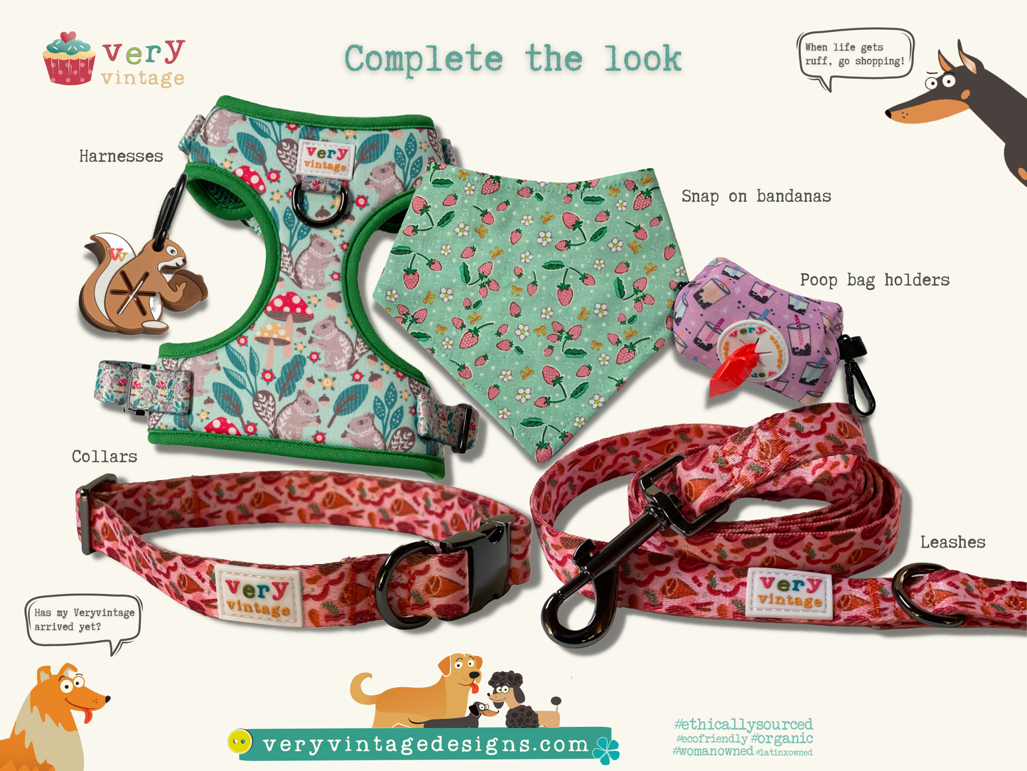 Feelin Squirrely Adjustable Dog Harness – Woodland Animal