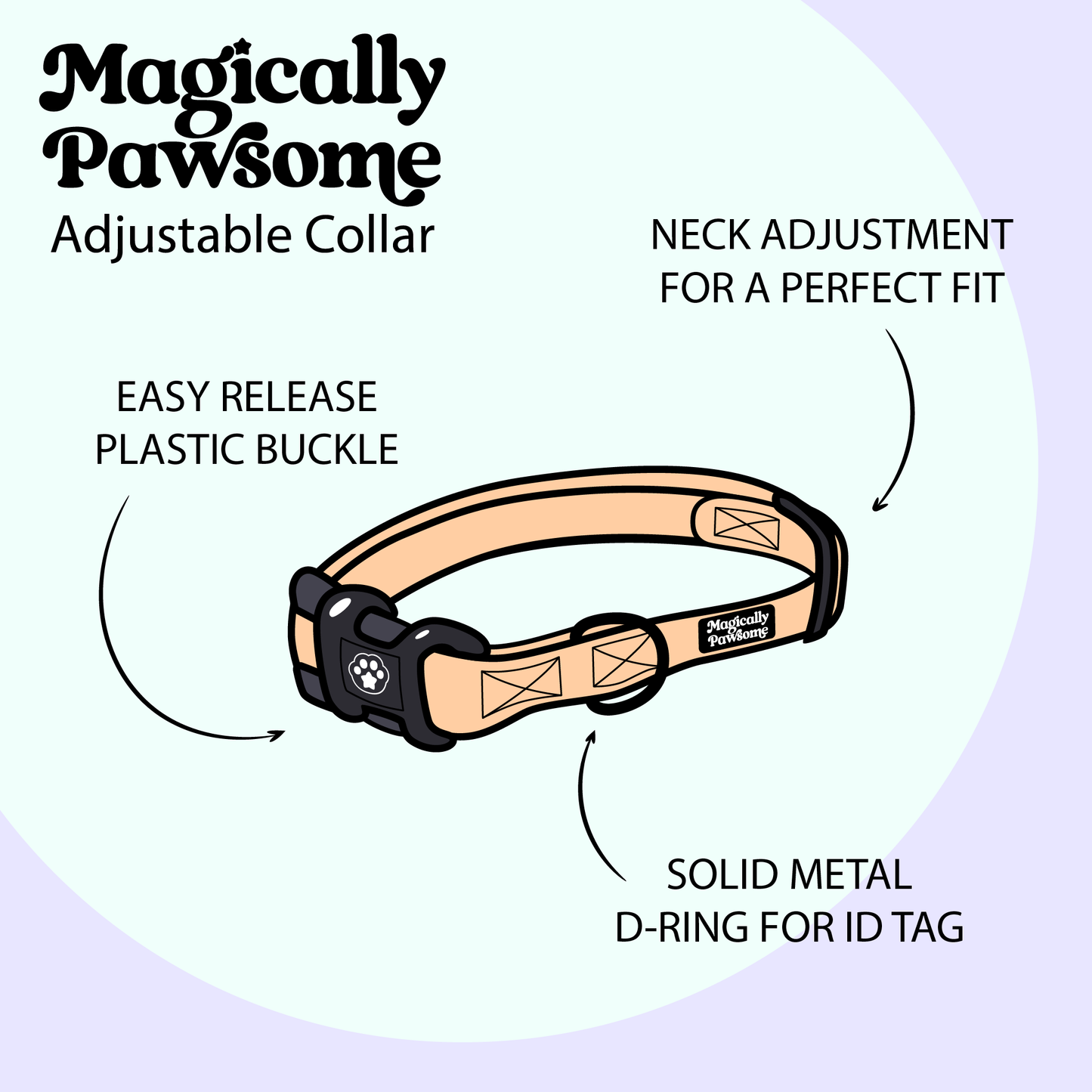 DOG ADJUSTABLE COLLAR - I'M FLAMAZING!