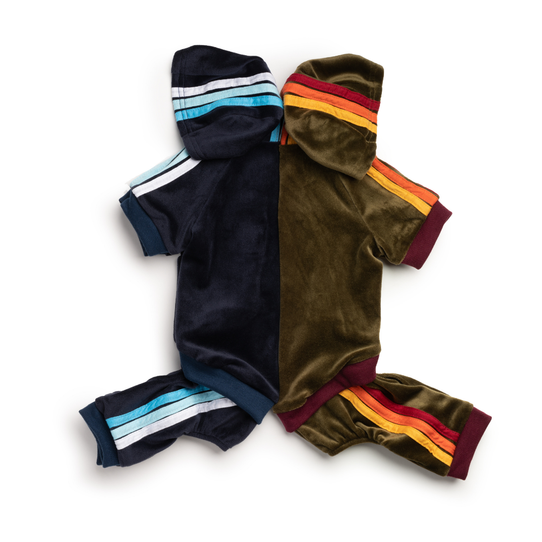 Navy Velour Dog Jogger