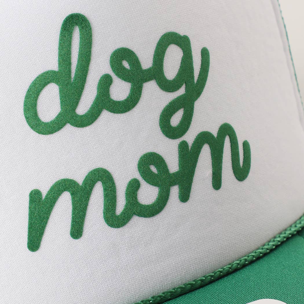 Dog Mom Letter Logo Printed Foam Mesh Back Cap