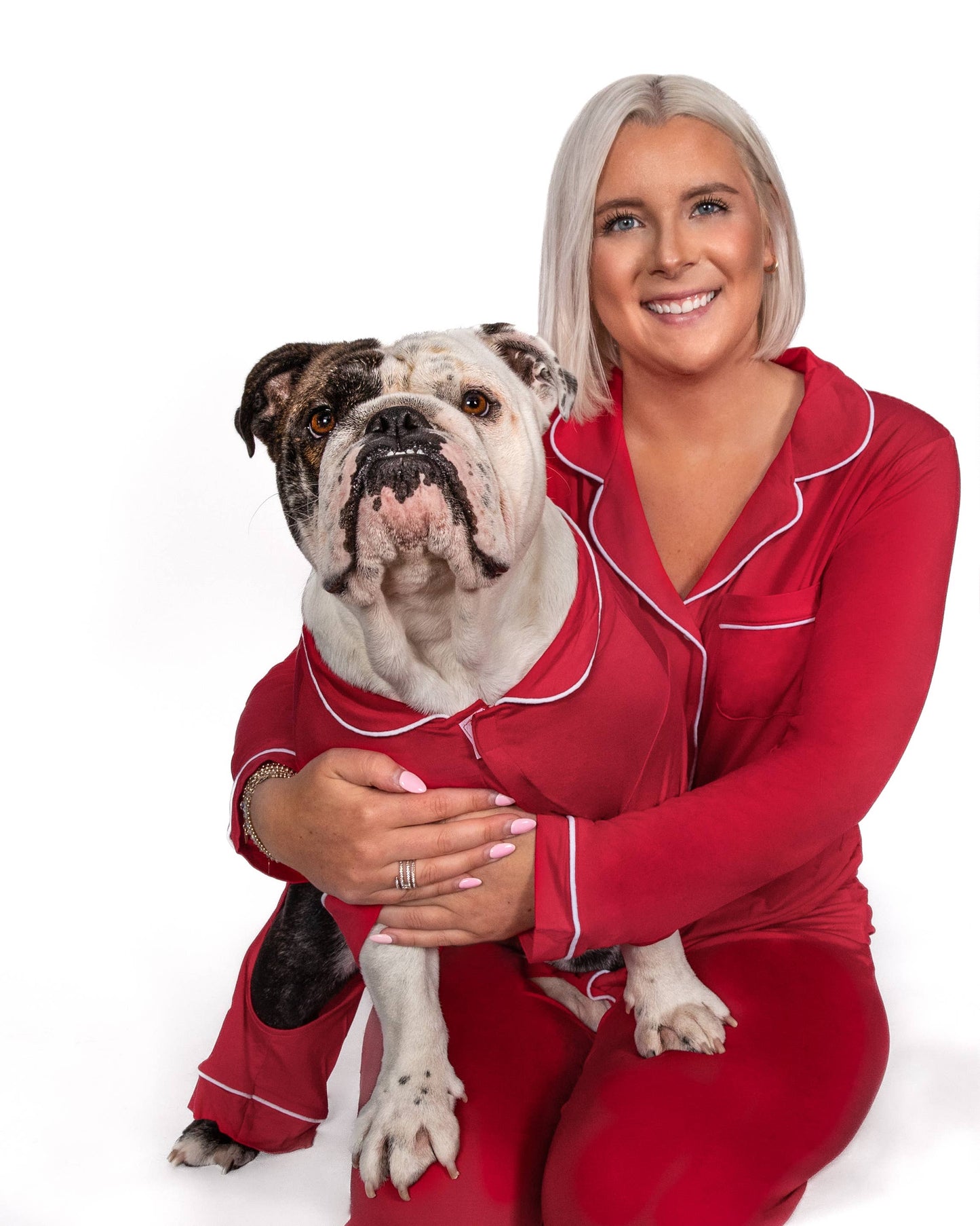 Red Modal Human Matching Pajamas