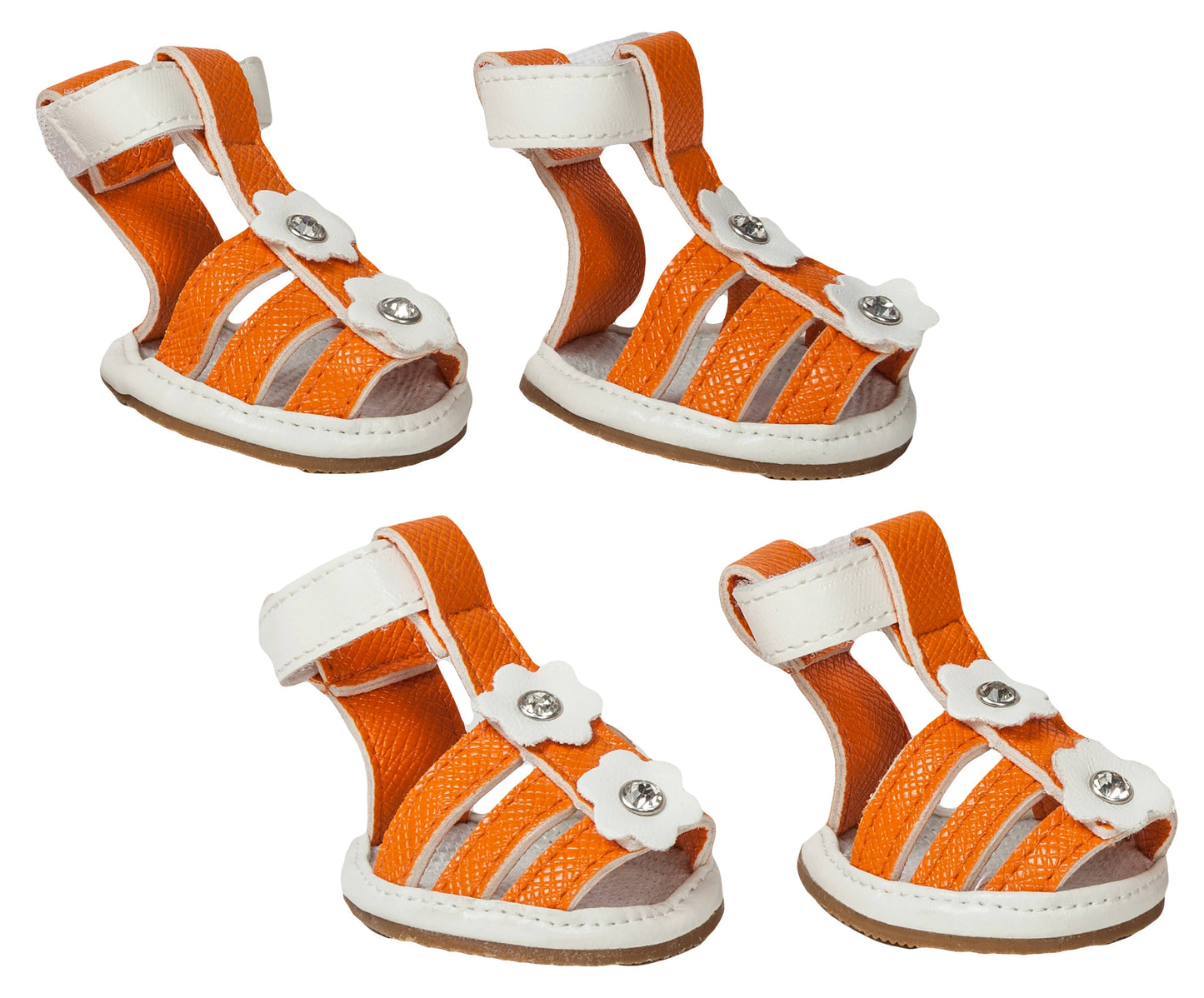 Buckle-Supportive Pvc Waterproof Pet Sandals Shoes -Set Of 4