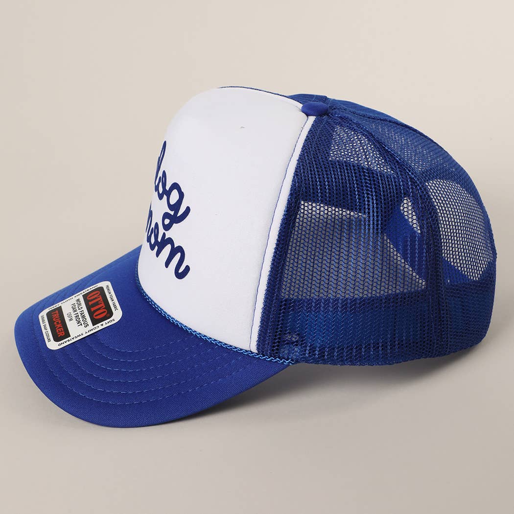 Dog Mom Letter Logo Printed Foam Mesh Back Cap