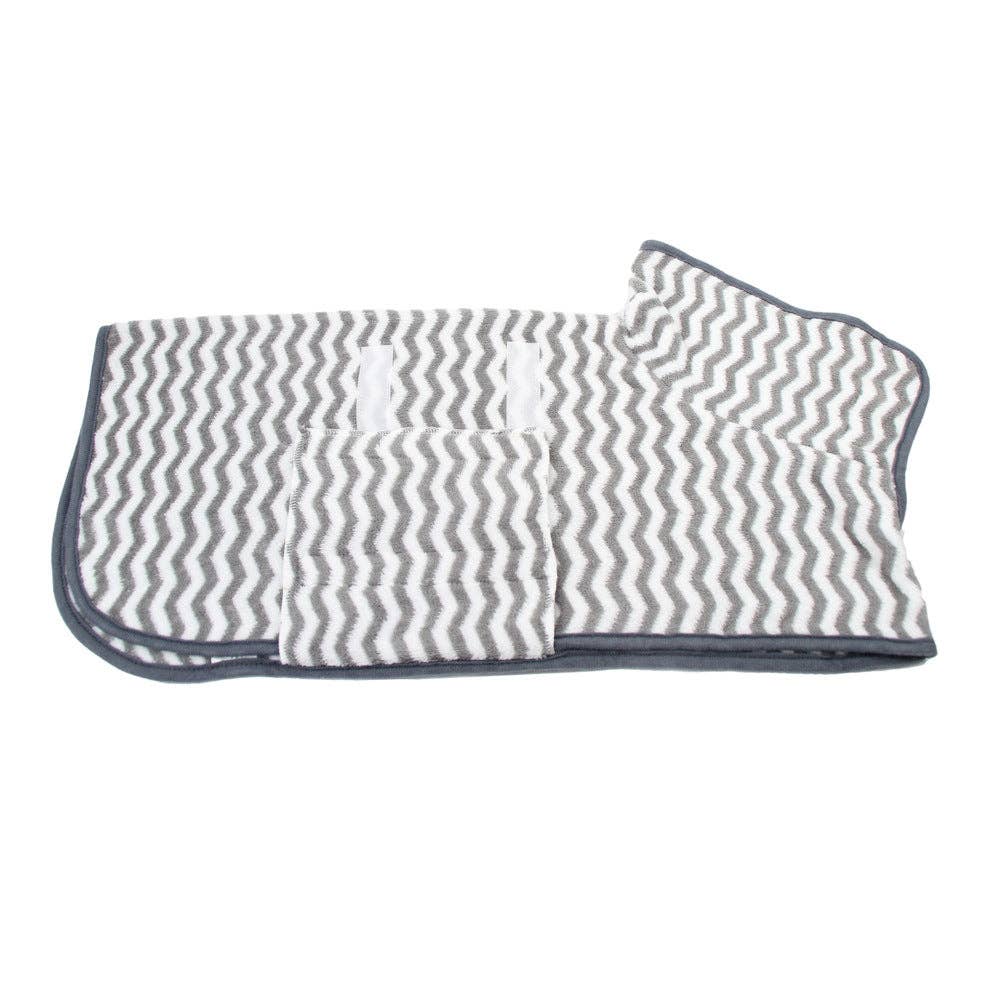 Ozzie - Dog Drying Bathrobe Stripe Print