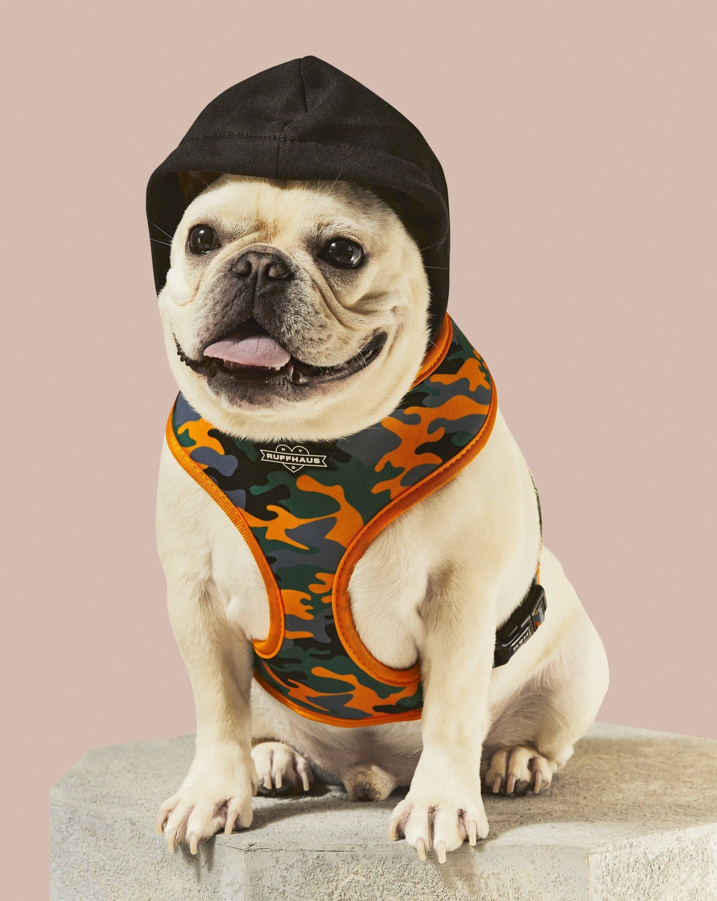 Ruff Huas - Camo QT Orange Hoodie Harness