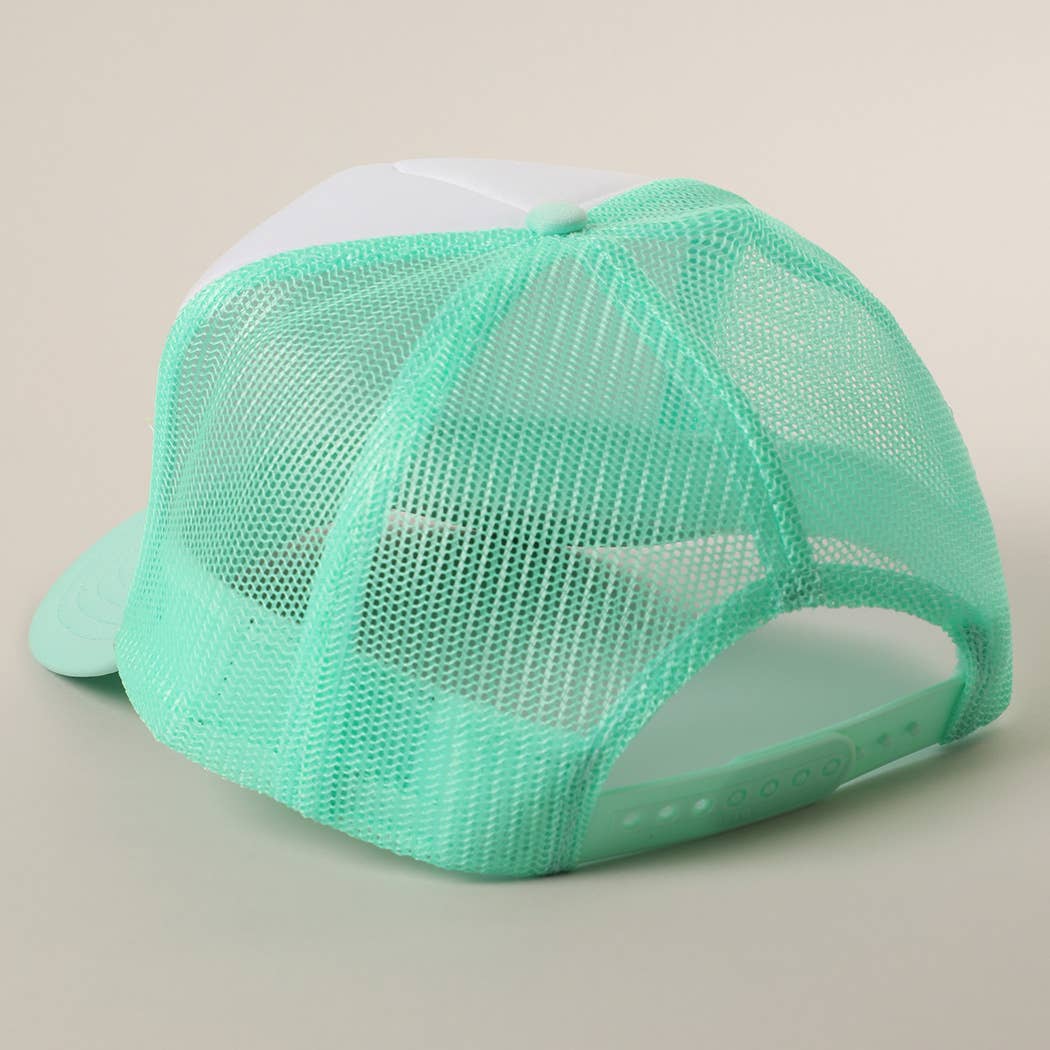 Dog Mom Letter Logo Printed Foam Mesh Back Cap