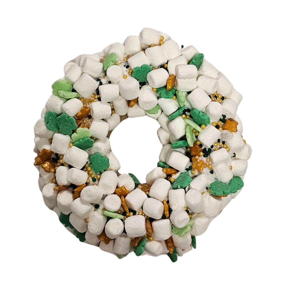 Saint Patty's Day Collection Marshmallow Clover Candy Crunch Donut Dog Treat